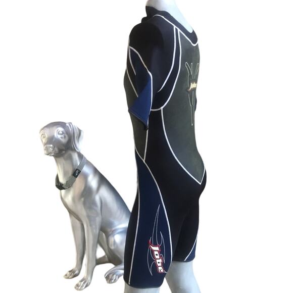 Jobe Power Stretch Flat Stitch Short Sleeve Shorts Wet Suit Men's Size Large - Picture 2 of 8